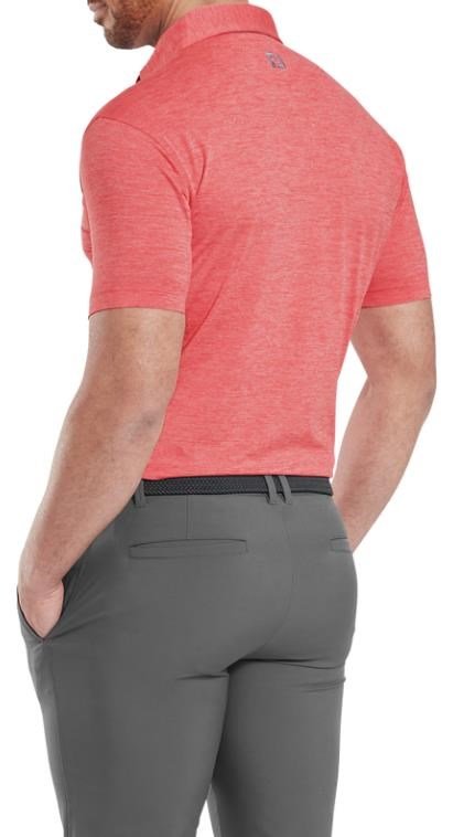 FootJoy Heather Lisle with Trim polo homme, hibiscus heather