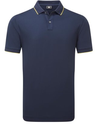 FootJoy Tipped Pique polo homme, navy/taxi