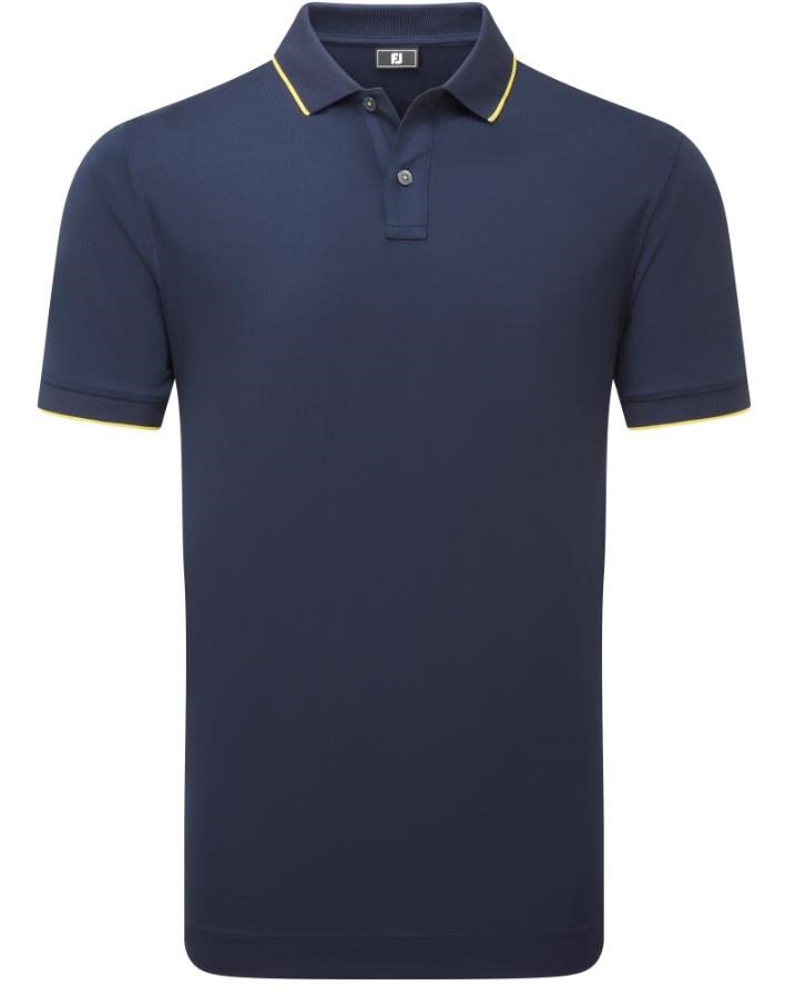 FootJoy Tipped Pique polo homme, navy/taxi