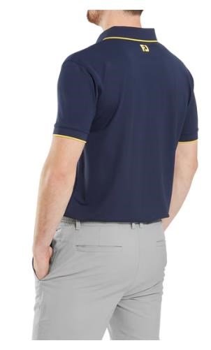 FootJoy Tipped Pique polo homme, navy/taxi