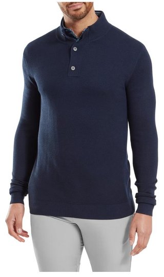 FootJoy Drirelease Button Placket pull homme, dark denim