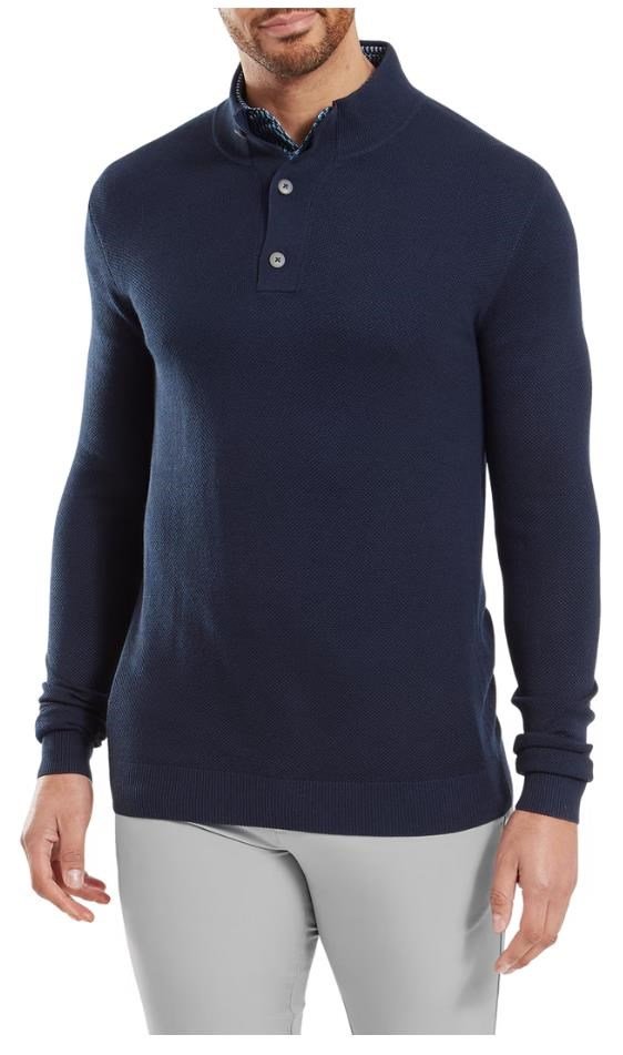 FootJoy Drirelease Button Placket pull homme, dark denim