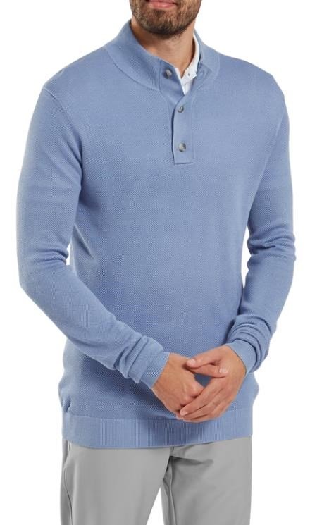 FootJoy Drirelease Button Placket pull homme, blue jay