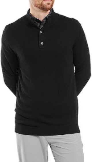 FootJoy Drirelease Button Placket pull homme, noir