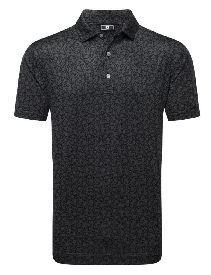 FootJoy Painted Floral Lisle polo homme, noir