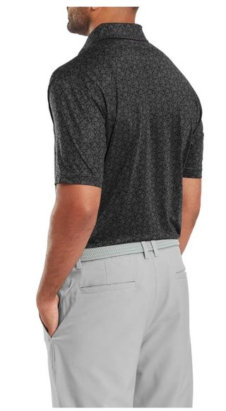 FootJoy Painted Floral Lisle polo homme, noir
