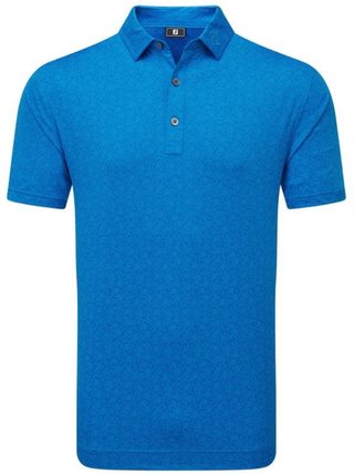 FootJoy Painted Floral Lisle polo homme, cobalt