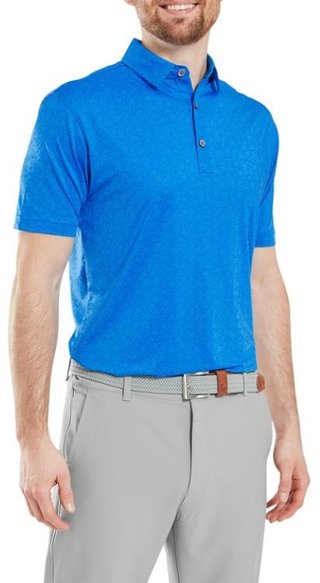 FootJoy Painted Floral Lisle polo homme, cobalt