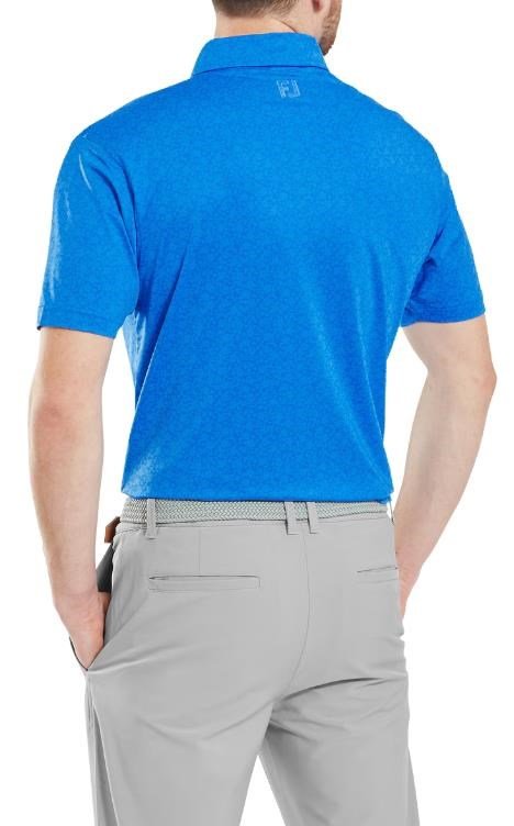 FootJoy Painted Floral Lisle polo homme, cobalt
