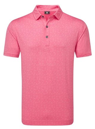 FootJoy Painted Floral Lisle polo homme, pink lemonade