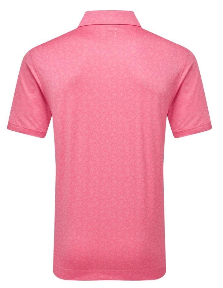 FootJoy Painted Floral Lisle polo homme, pink lemonade