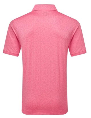 FootJoy Painted Floral Lisle polo homme, pink lemonade