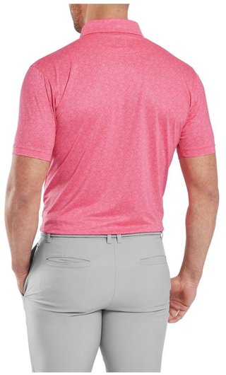FootJoy Painted Floral Lisle polo homme, pink lemonade