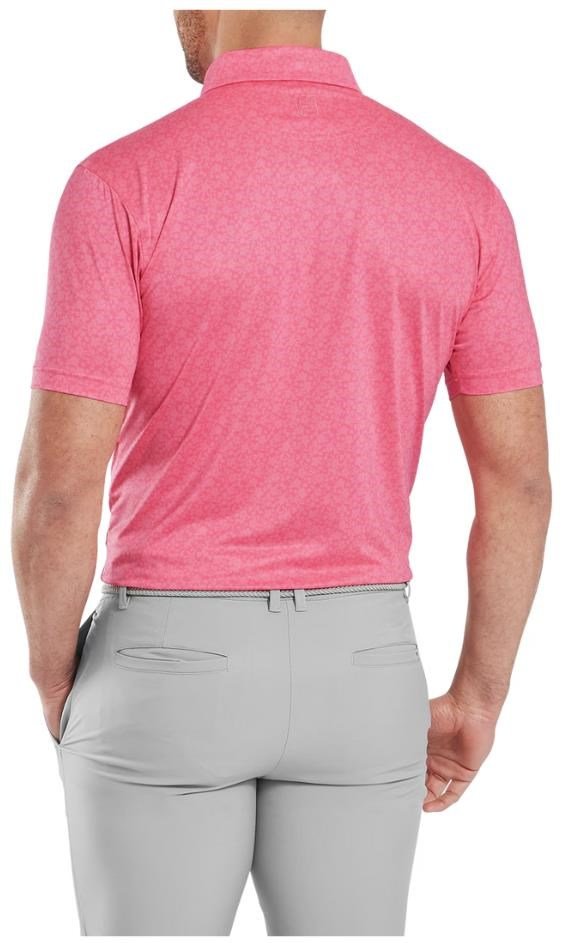 FootJoy Painted Floral Lisle polo homme, pink lemonade