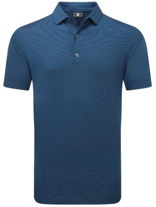 FootJoy Micro Feeder Stripe Lisle polo homme, navy tonal