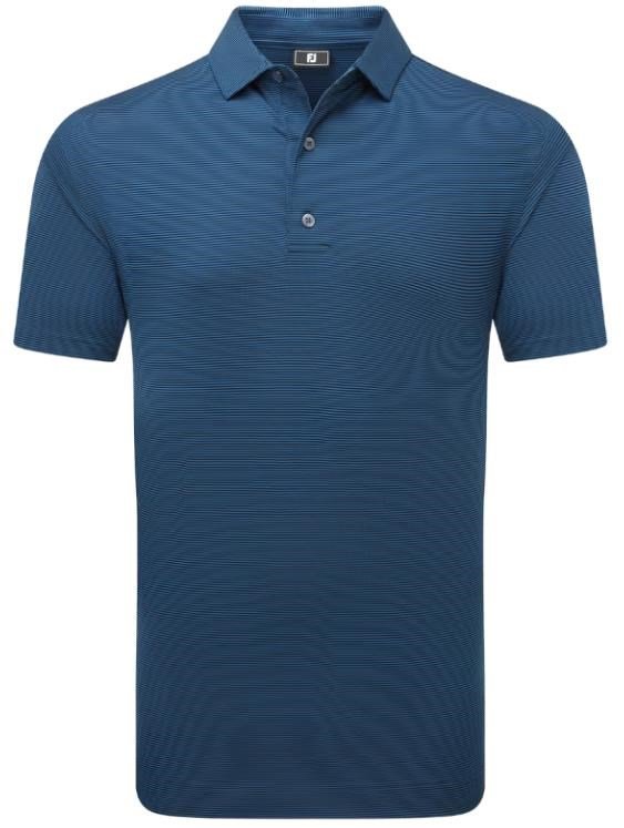 FootJoy Micro Feeder Stripe Lisle polo homme, navy tonal