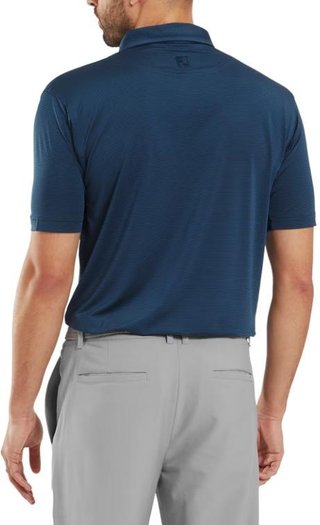 FootJoy Micro Feeder Stripe Lisle polo homme, navy tonal