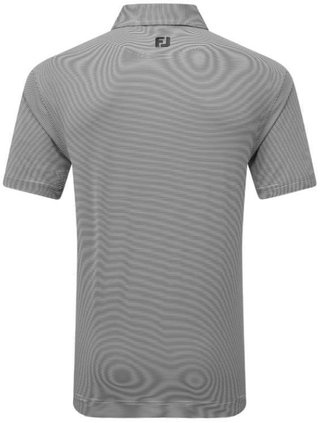 FootJoy Micro Feeder Stripe Lisle polo homme, noir/blanc