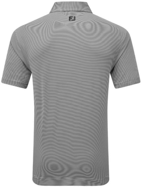 FootJoy Micro Feeder Stripe Lisle polo homme, noir/blanc