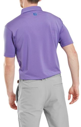 FootJoy Micro Feeder Stripe Lisle polo homme, marine/pink