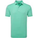 FootJoy Micro Feeder Stripe Lisle polo homme, lagoon/mint