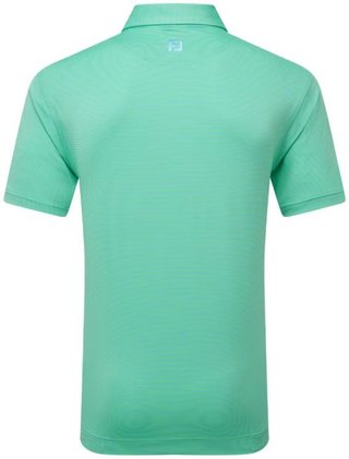 FootJoy Micro Feeder Stripe Lisle polo homme, lagoon/mint