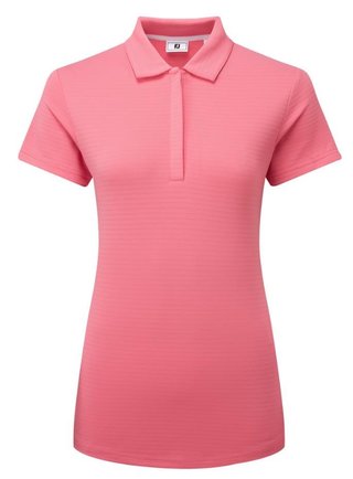 FootJoy Jacquard SS polo femme, pink lemonade