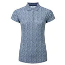 FootJoy Animal Print Cap Sleeve polo femme, skyway/white/navy