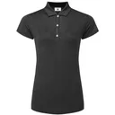 FootJoy Animal Print Cap Sleeve polo femme, noir
