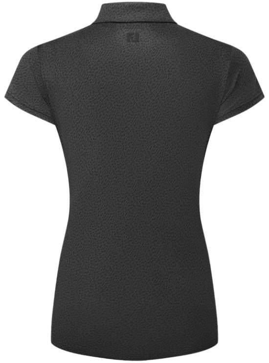 FootJoy Animal Print Cap Sleeve polo femme, noir