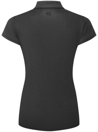 FootJoy Animal Print Cap Sleeve polo femme, noir
