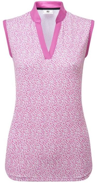 FootJoy Animal Print Sleeveless polo femme, berry