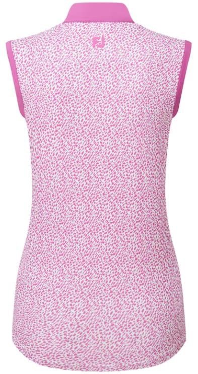 FootJoy Animal Print Sleeveless polo femme, berry