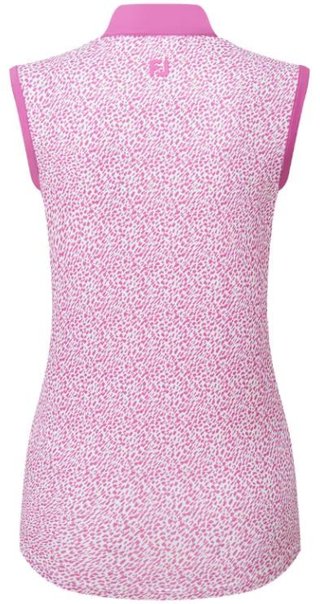 FootJoy Animal Print Sleeveless polo femme, berry