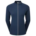 FootJoy Embossed Full-Zip Midlayer pull femme, navy