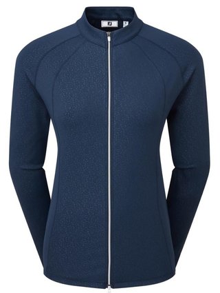 FootJoy Embossed Full-Zip Midlayer pull femme, navy