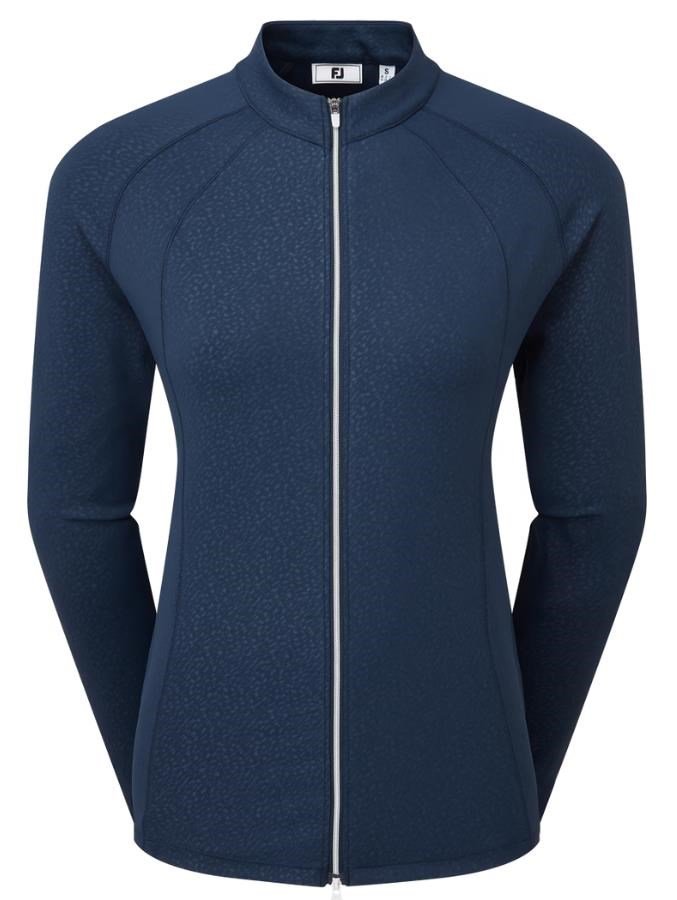 FootJoy Embossed Full-Zip Midlayer pull femme, navy