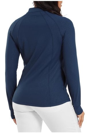 FootJoy Embossed Full-Zip Midlayer pull femme, navy