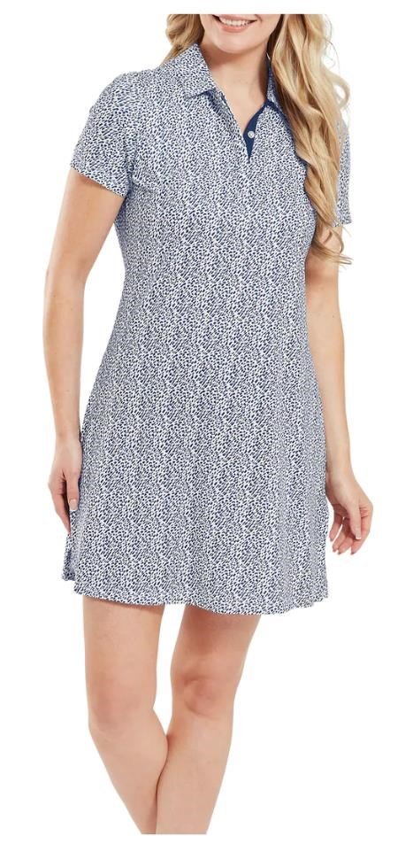 FootJoy Animal Print robe femme, blanc/skyway/navy