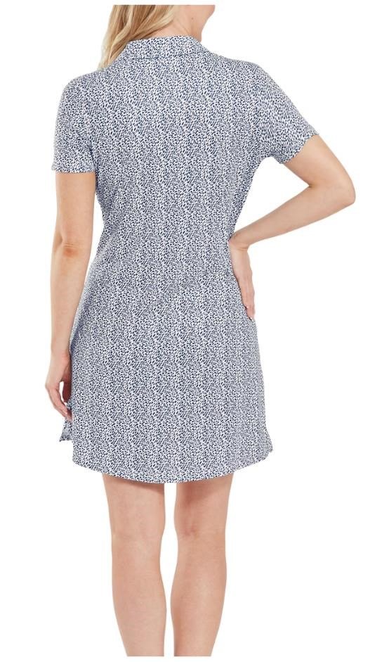 FootJoy Animal Print robe femme, blanc/skyway/navy