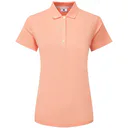 FootJoy Stretch Pique Solid polo femme, papaya