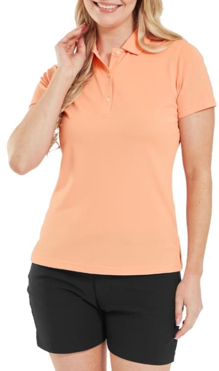 FootJoy Stretch Pique Solid polo femme, papaya