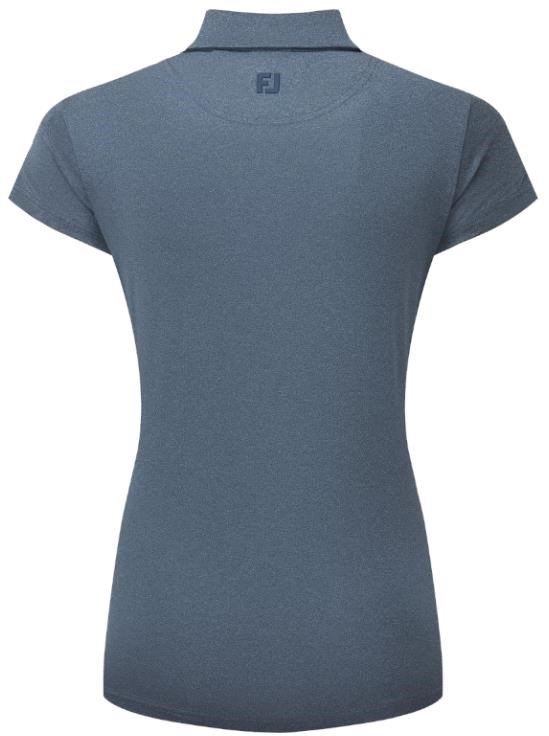 FootJoy Cap Sleeve Lisle polo femme, heather navy