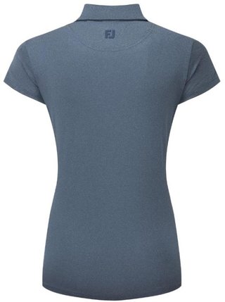 FootJoy Cap Sleeve Lisle polo femme, heather navy