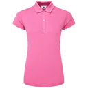 FootJoy Cap Sleeve Lisle polo femme, heather hot pink