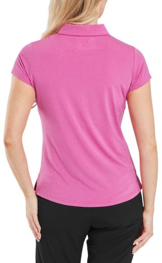 FootJoy Cap Sleeve Lisle polo femme, heather hot pink