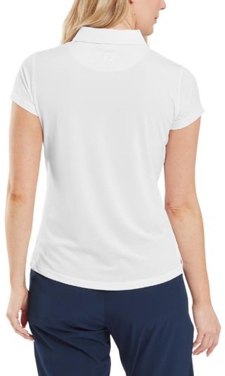 FootJoy Cap Sleeve Lisle polo femme, blanc