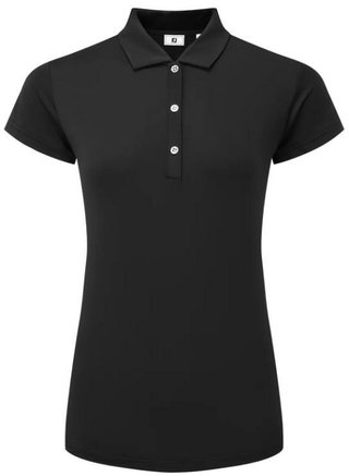 FootJoy Cap Sleeve Lisle polo femme, noir