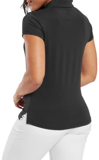 FootJoy Cap Sleeve Lisle polo femme, noir