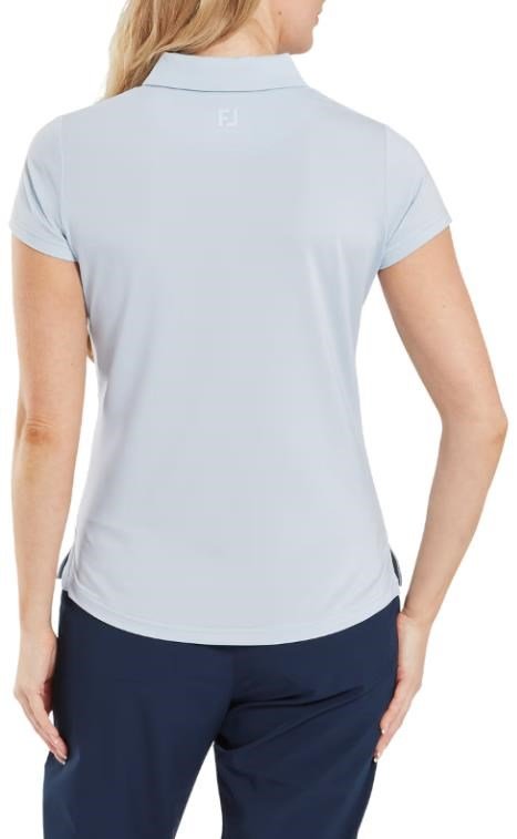 FootJoy Cap Sleeve Lisle polo femme, skyway